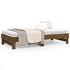 vidaXL Pull-out Day Bed without Mattress Honey Brown 2x(75x190) cm