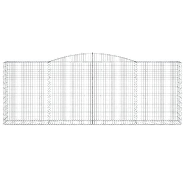 vidaXL Arched Gabion Baskets 25 pcs 400x50x140/160 cm Galvanised Iron