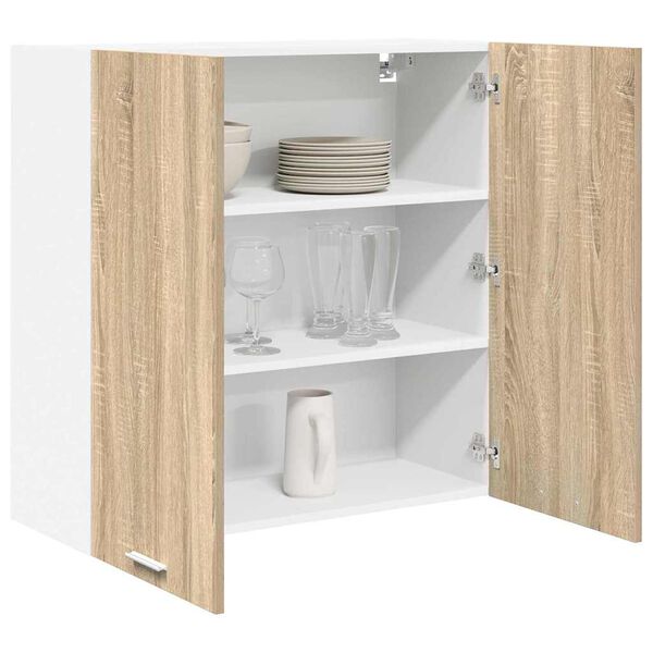 vidaXL Hanging Cabinet Sonoma Oak 80 x 31 x 80 cm Engineered Wood
