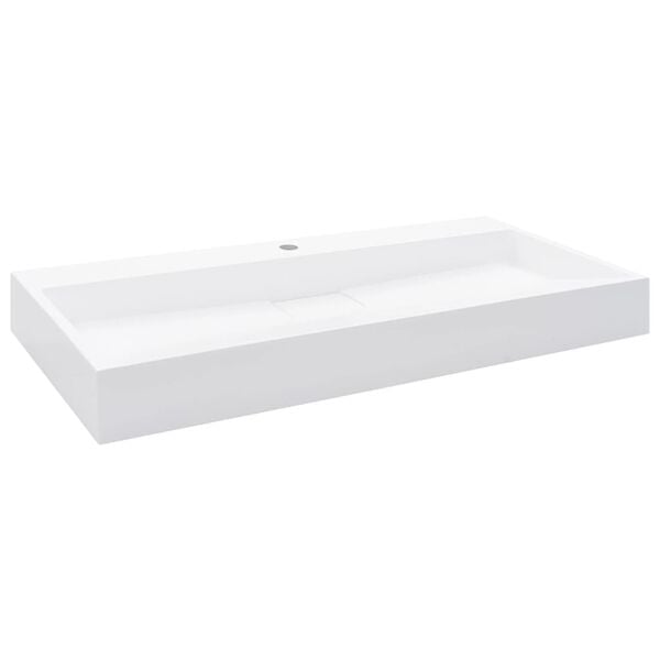 vidaXL Wash Basin 100x46x11 cm Mineral Cast/Marble Cast White