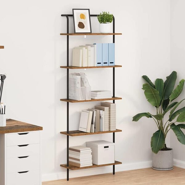 vidaXL Bookshelf Old Wood 60 x 24 x 168 cm Engineered wood