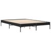 vidaXL Bed Frame without Mattress Black 150x200 cm King Size