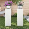 vidaXL Plant Stand 2 pcs White 24 x 24 x 75 cm Steel