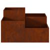 vidaXL Garden Planter Rusty 100 x 100 x 48 cm Weathering Steel