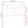 vidaXL Metal Replace Headboard White 90 cm