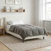 vidaXL Summer Duvet Quilted Light Grey 155 x 220 cm Microfiber
