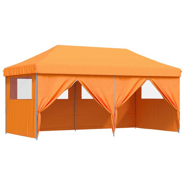 vidaXL Party Tent Folding Orange 292 x 580 x 315 cm Oxford Fabric