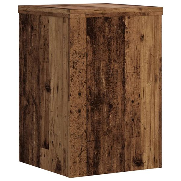 vidaXL Plant Stands 2 pcs Old Wood 25x25x35 cm Engineered Wood