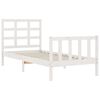 vidaXL Bed Frame without Mattress White 90x190 cm Single Solid Wood Pine