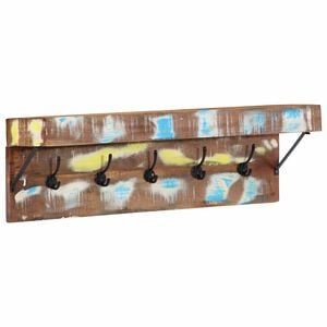 vidaXL Coat Rack with Shelf Brown 73 x 19 x 23 cm Solid Reclaim wood