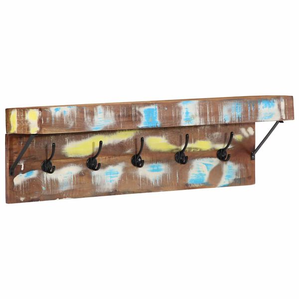 vidaXL Coat Rack with Shelf Brown 73 x 19 x 23 cm Solid Reclaim wood