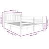 vidaXL Bed Frame without Mattress White Super King Solid Wood