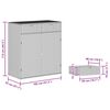 vidaXL Garden Storage Cabinet Black 105x55x113 cm Poly Rattan