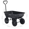 vidaXL Garden Tipping Hand Cart 300 kg 75L Black