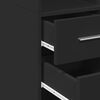 vidaXL Slim Storage Cabinet Black 45x42.5x225 cm Engineered Wood
