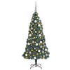 vidaXL Artificial Pre-lit Christmas Tree with Ball Set Green 180 cm