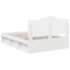 vidaXL Bed Frame with Headboard White 140 x 190 cm Solid Pine Wood