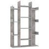vidaXL Book Cabinet Concrete Grey 86x25,5x140 cm Engineered Wood