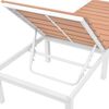 vidaXL Sun Loungers 2 pcs with Table Aluminium and WPC White and Brown