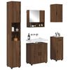 vidaXL Bathroom Furniture Set 5 pcs Brown Oak Engineered wood & Metal