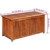 vidaXL Garden Storage Box 117x50x58 cm Solid Acacia Wood