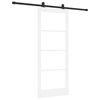 vidaXL Sliding Door ORKDAL 83 x 202 cm Solid Pine Wood and Glass