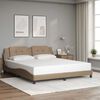vidaXL Bed Frame without Mattress "Zadar" Cappuccino 180x200 cm Super King Faux Leather