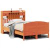 vidaXL Bookcase Bed without Mattress Wax Brown 120x190 cm Small Double Solid Wood Pine