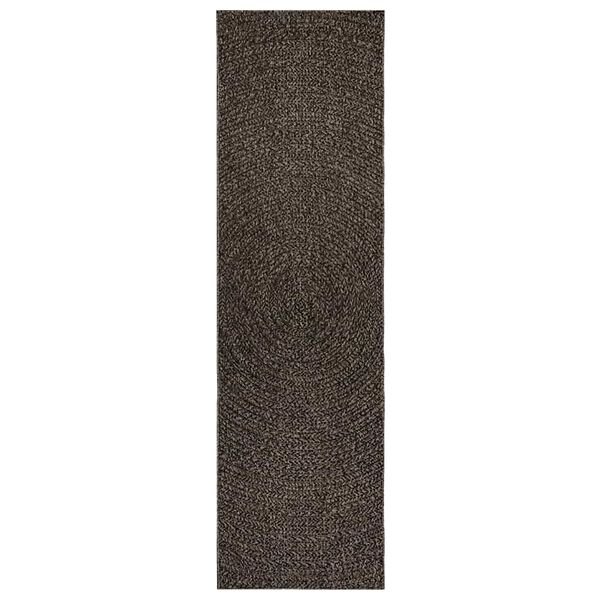 vidaXL Rug ZIZUR Anthracite 80x250 cm Jute Look Indoor and Outdoor