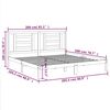 vidaXL Bed Frame without Mattress Grey 200x200 cm Solid Wood Pine