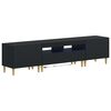 vidaXL 5 Piece LED TV Cabinet Black Engineered Wood