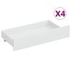 vidaXL Bed Frame without Mattress White Solid Wood Pine 180x200 cm Super King