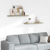 vidaXL Floating Wall Shelves 2 pcs Oak 90x23.5x3.8 cm MDF