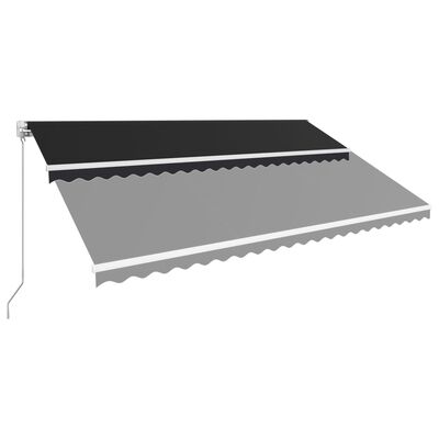 vidaXL Manual Retractable Awning 500x300 cm Anthracite