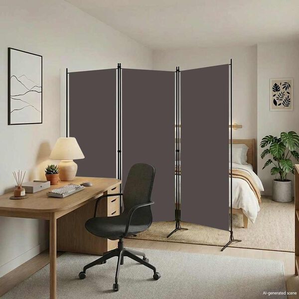 vidaXL 3-Panel Room Divider Anthracite 260x180 cm