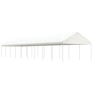 vidaXL Gazebo with Roof White 20.07x4.08x3.22 m Polyethylene