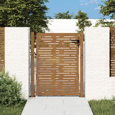 vidaXL Garden Gate 105x130 cm Corten Steel Square Design