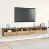 vidaXL TV Wall Cabinet Wall-mounted 2 pcs Artisan oak 100 x 30 x 30 cm