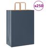 vidaXL Paper Bags 250 pcs with Handles Blue 32x17x44 cm