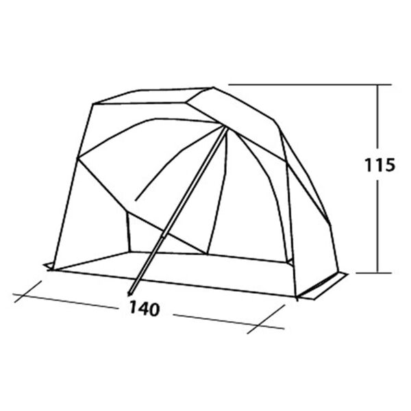 Easy Camp Umbrella Beach Shelter Coast Grey and Blue 120298