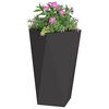 vidaXL Planter Black 40 x 40 x 75 cm Steel