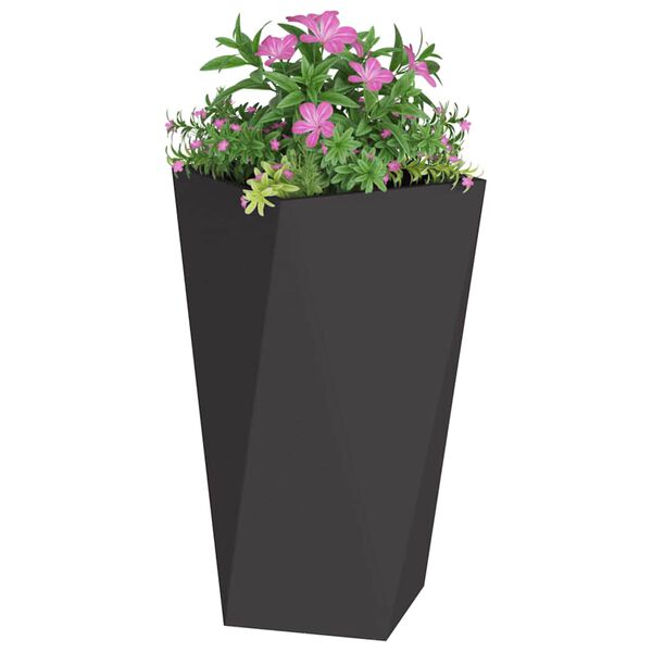 vidaXL Planter Black 40 x 40 x 75 cm Steel