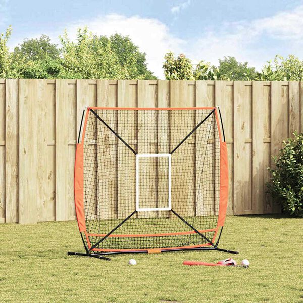 vidaXL Baseball Practice Net Black 180 x 59.5 x 152.5 cm Polyester