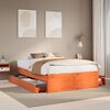vidaXL Bed Frame without Mattress with Drawers Wax Brown 140x190 cm Solid Wood Pine