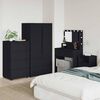 vidaXL Storage Cabinets 2 pcs Black 60 x 48 x 105 cm Engineered Wood