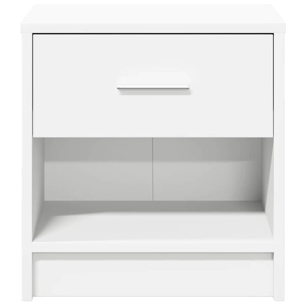 vidaXL Bedside Cabinets 2 pcs with Drawer White 39x28x41 cm