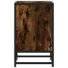 vidaXL Bedside Cabinet Smoked Oak 40x31x50 cm Engineered Wood and Metal