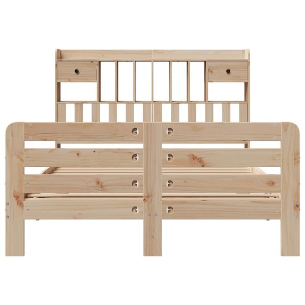 vidaXL Bookcase Bed without Mattress 140x200 cm Solid Wood Pine
