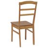 vidaXL Dining Chair 2 pcs Natural Solid Rubber Wood