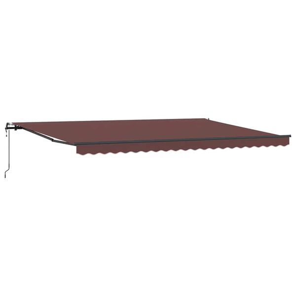vidaXL Automatic Retractable Awning Brown 500x300 cm